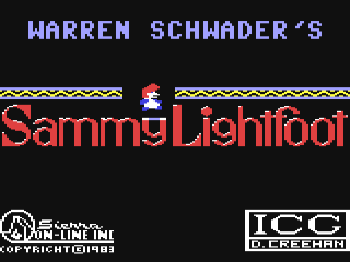 Sammy Lightfoot title screen for Commodore 64